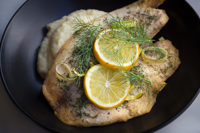 Baked White Fish Plate