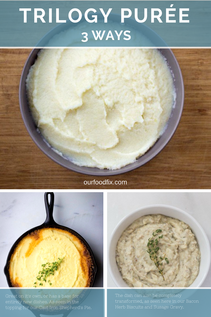 Trilogy Puree is about to become mashed potatoes worst enemy. A far healthier, tastier, companion to all your main dishes, and a great base to create numerous other toppings #paleorecipes #aiprecipes | AIP recipes | Paleo sides | Whole30 recipes | Healthy sides | Vegetable puree | Allergy free recipes | Dairy free recipes | Grain free recipes | Nightshade free recipes