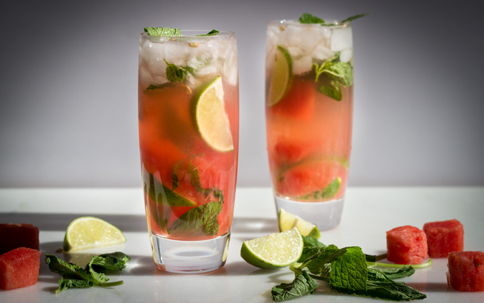 Healthy Watermelon Mojitos Healthy Watermelon Mojitos