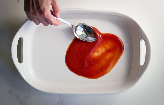 White Plate Garnished with Sauce