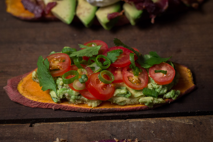 Savory Avocado Toast topped with Cherry Tomato