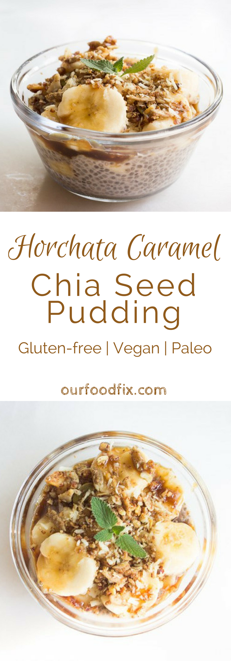 A crazy simple breakfast or dessert made with a few healthy ingredients. Full of rich, buttery caramel, and warm fall spice, this is a dish to enjoy often. Breakfast recipes | Dessert recipes | Vegan recipes | Vegan desserts | Paleo recipes | Paleo desserts | Treats and sweets | Horchata recipes | Chia seed pudding | Seriously Simple | Cinnamon recipes #horchata #chiaseedpudding #theWRlife