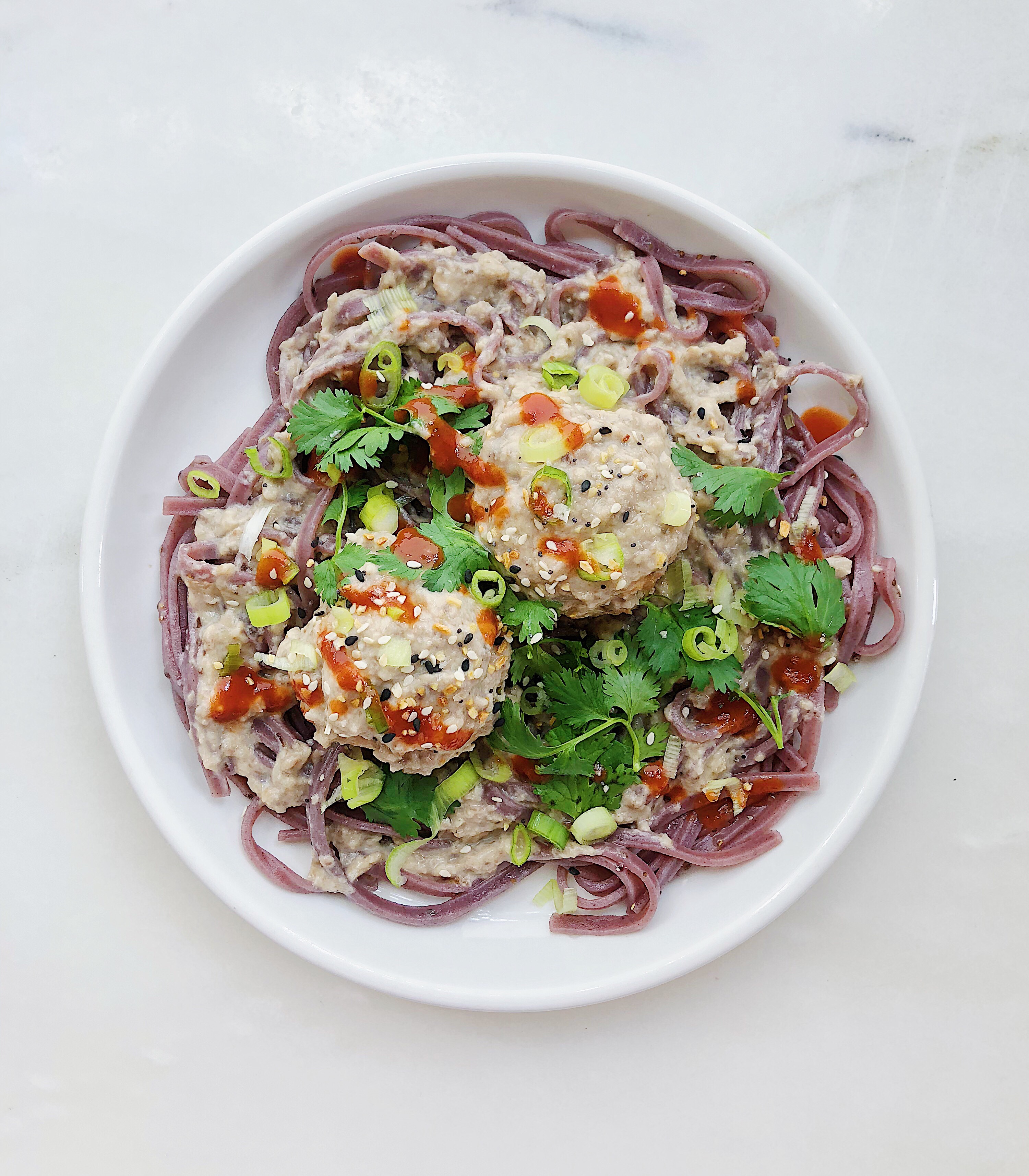 Asian Spaghetti + Meatballs Asian Spaghetti + Meatballs