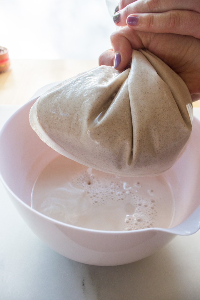 Easy 4 Step Nut or Seed Milk + How to Use Leftover Pulp