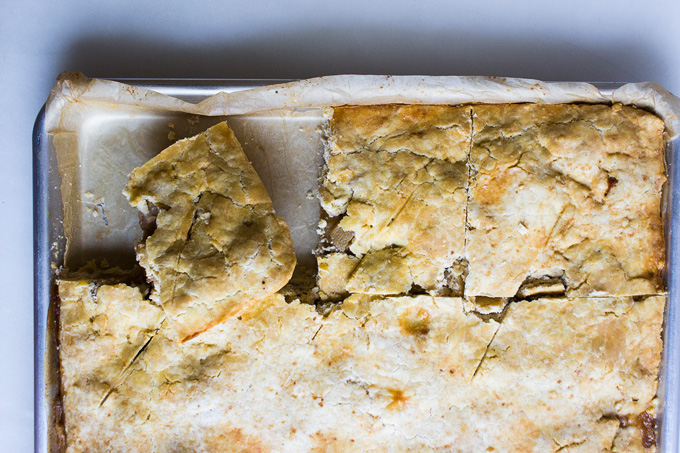 Apple Slab Pie With Cider Maple Glaze {GF + Vegan}
