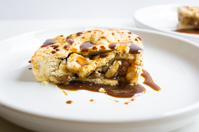 Apple Slab Pie With Cider Maple Glaze {GF + Vegan}