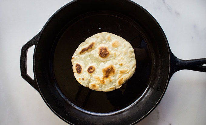 Tostada Shells in a Pan