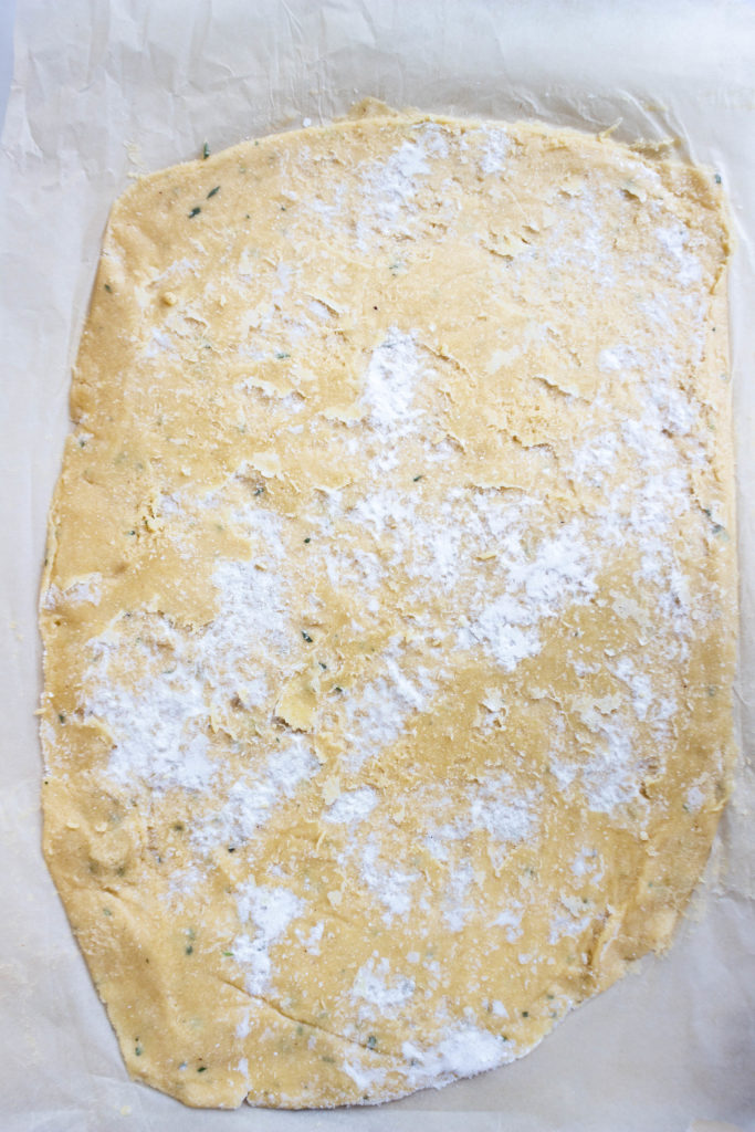 Rolled out flatbread