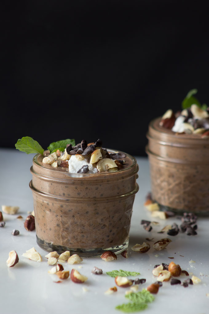 Chocolate Hazelnut Chia + Flax Pudding {Paleo, Vegan, Keto}
